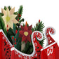 Merry and Bright Poinsettia Sleigh Slicegami Ornament Card™