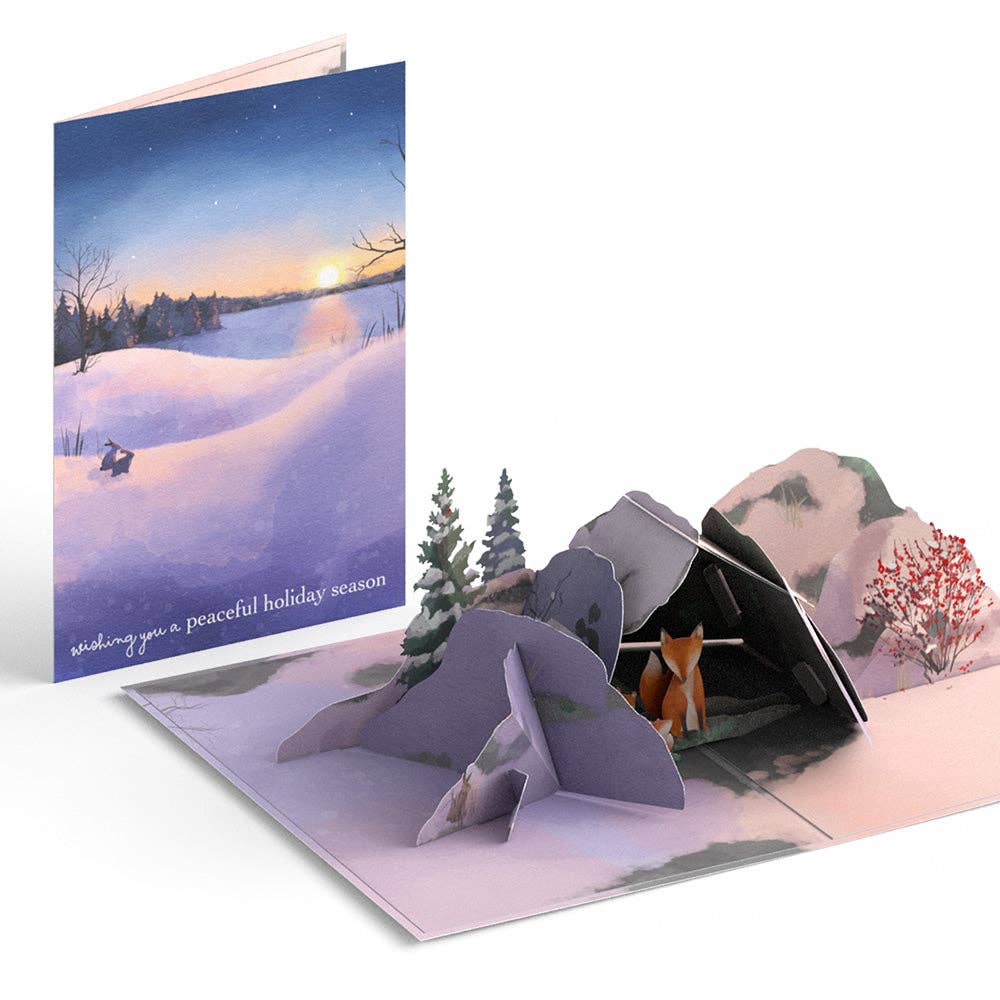 Winter Fox Love Pop Card