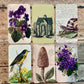 Gift Wrap Set - PLUM Vintage Violets