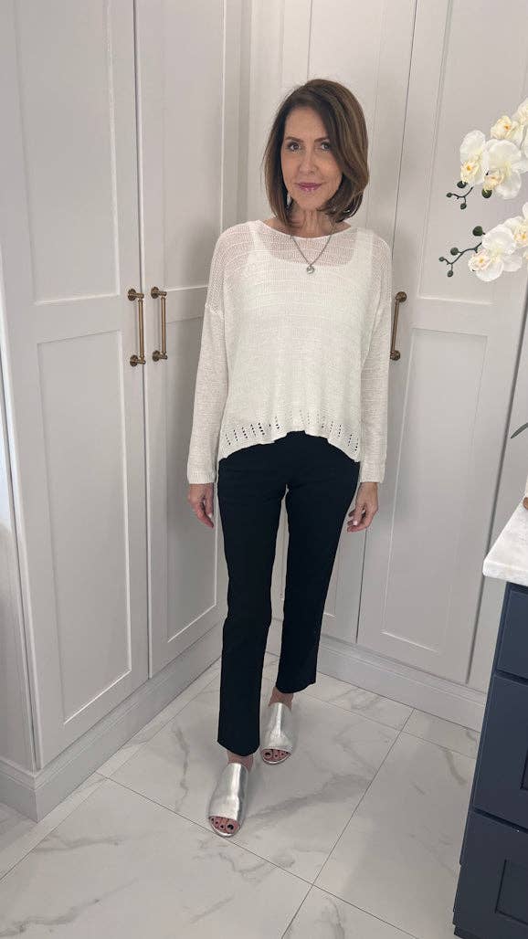 Cheryl Ribbed Linen Blend Sweater