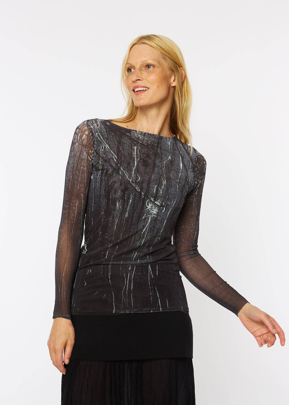 Nocturnal Bloom - Florence Double Sheer Top