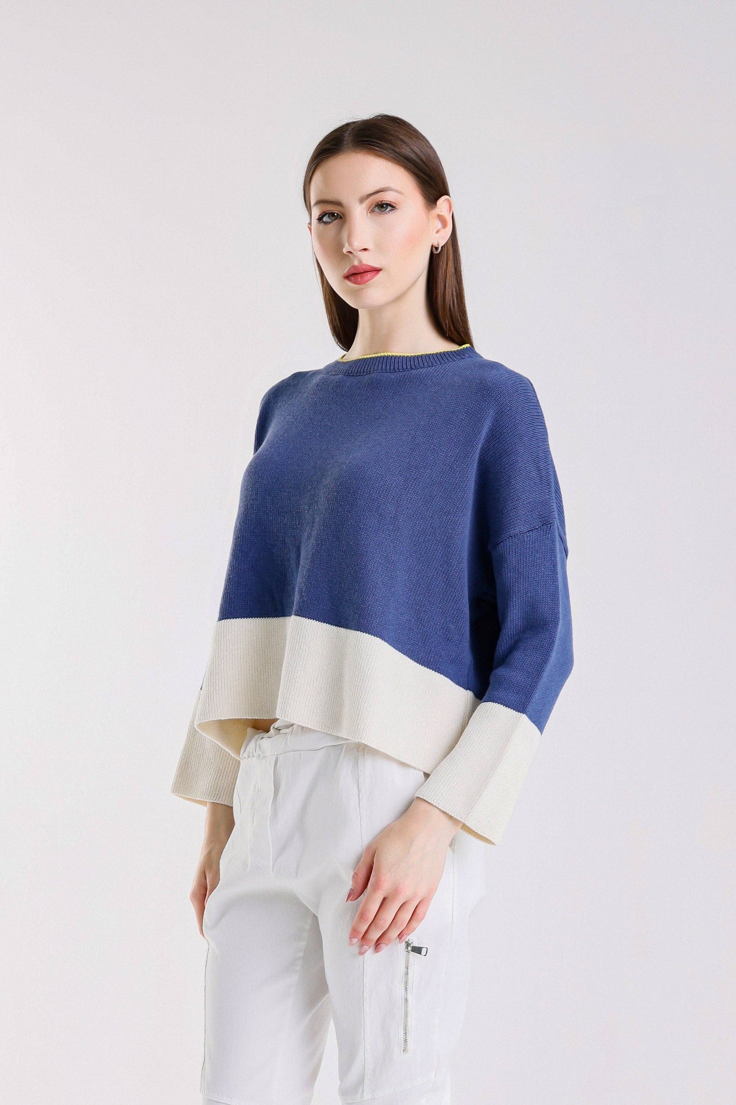 Clarice Contrast Hem Sweater
