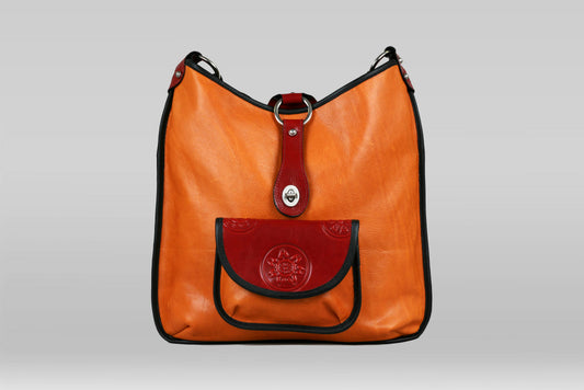 Madrid Bag - Marigold/Red Mandala - Turtle Ridge Gallery